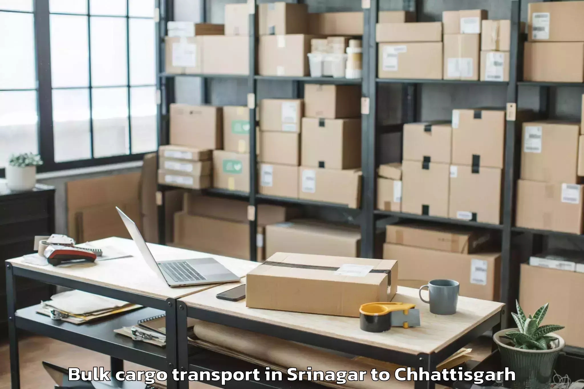 Srinagar to Dongargaon Bulk Cargo Transport Booking